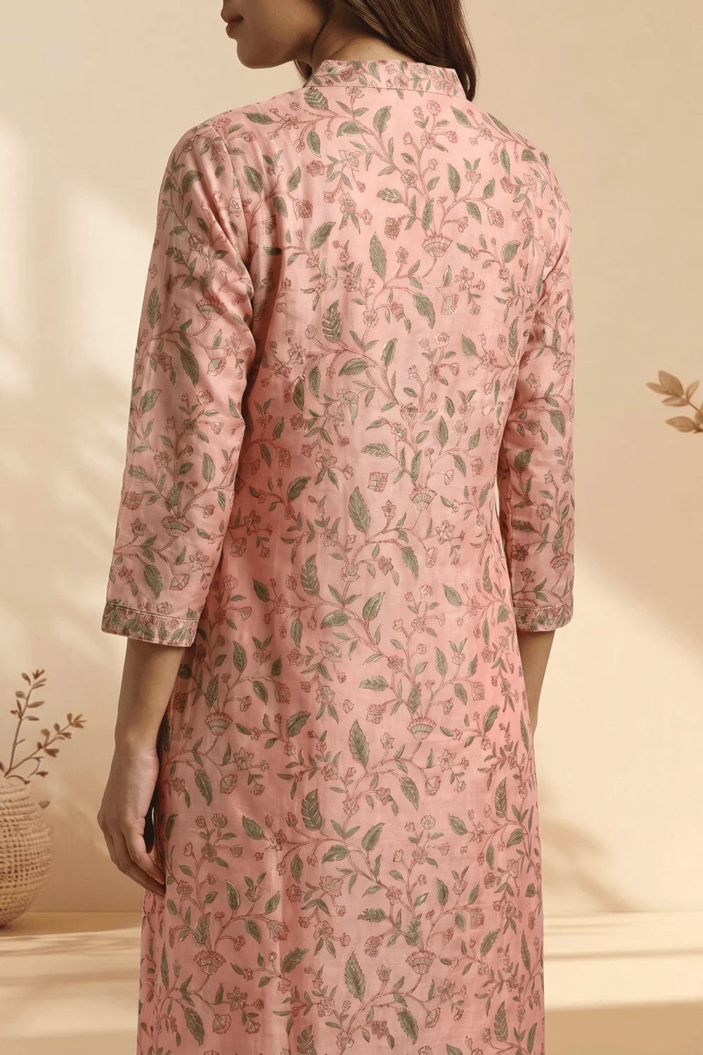 Blush Vine Chanderi Elegance Set