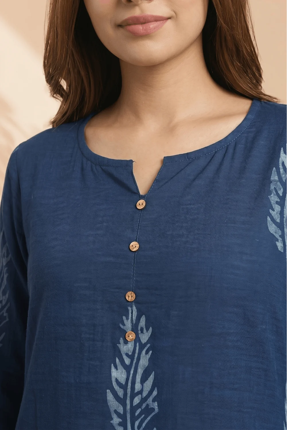 Midnight Fern Mulmul Layered Dress