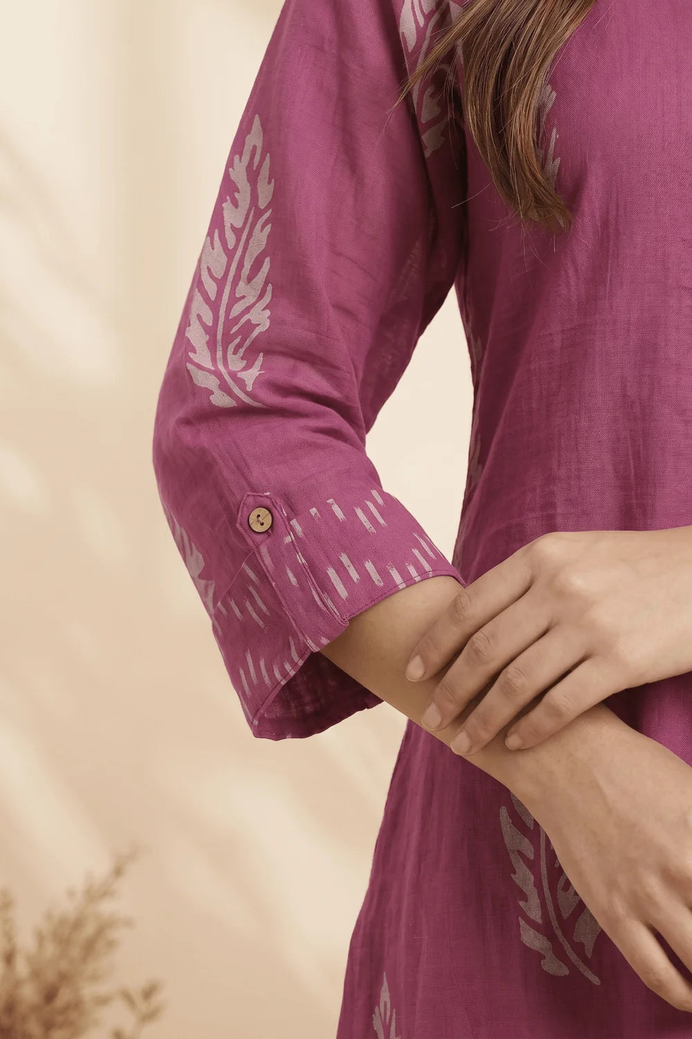 Rosewood Fern Mulmul Layered Dress