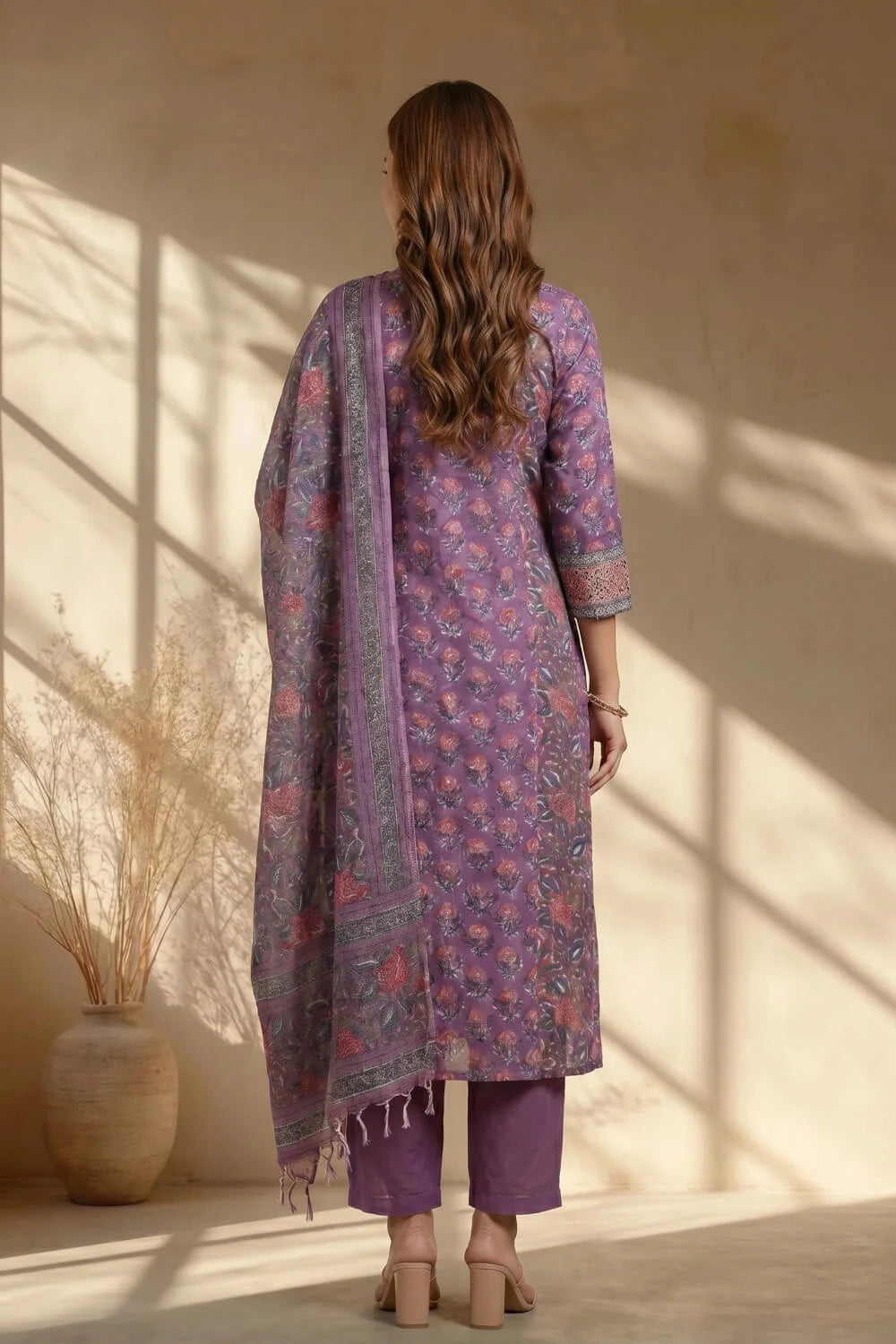 Noor-e-Violet Modal Handblock Suit Set