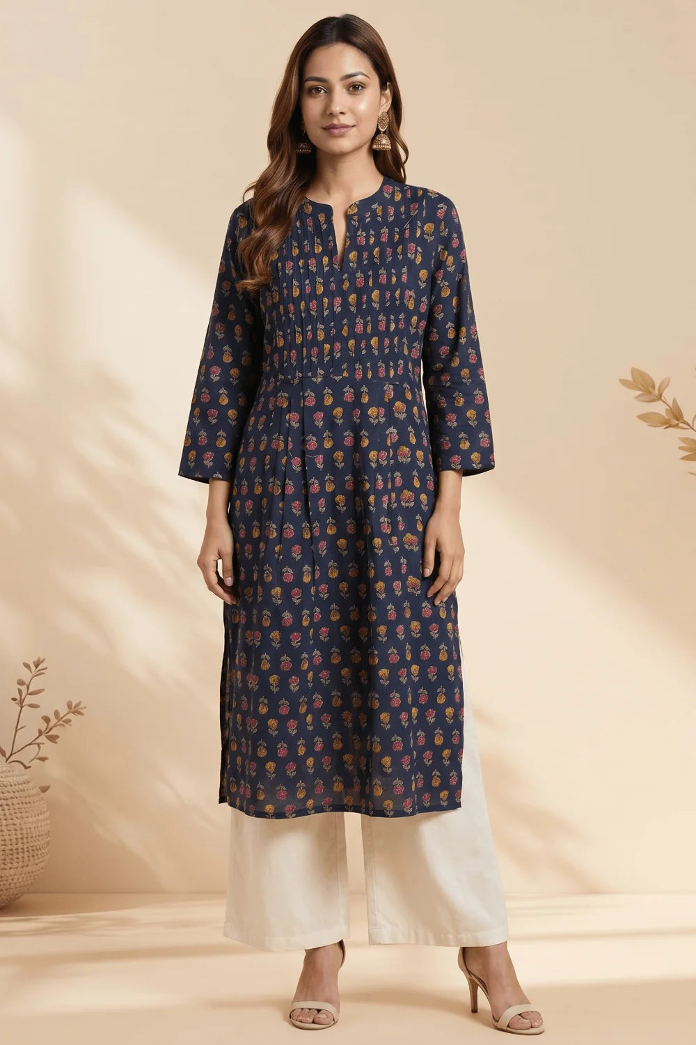 Noorika Pintuck Cotton Kurta