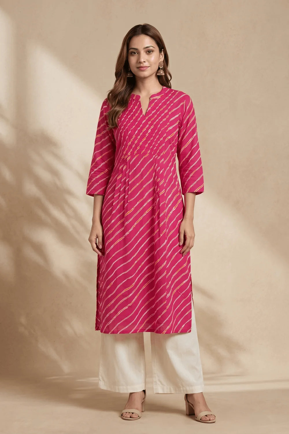 Gulnaar Leheriya Grace Pintuck Cotton Kurta