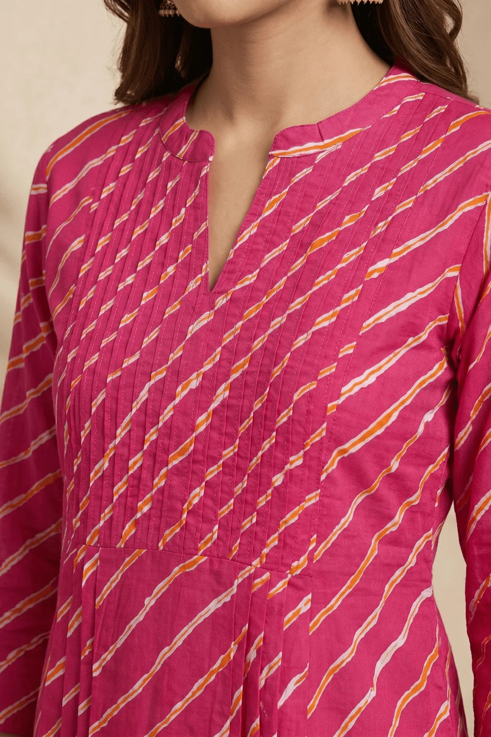 Gulnaar Leheriya Grace Pintuck Cotton Kurta