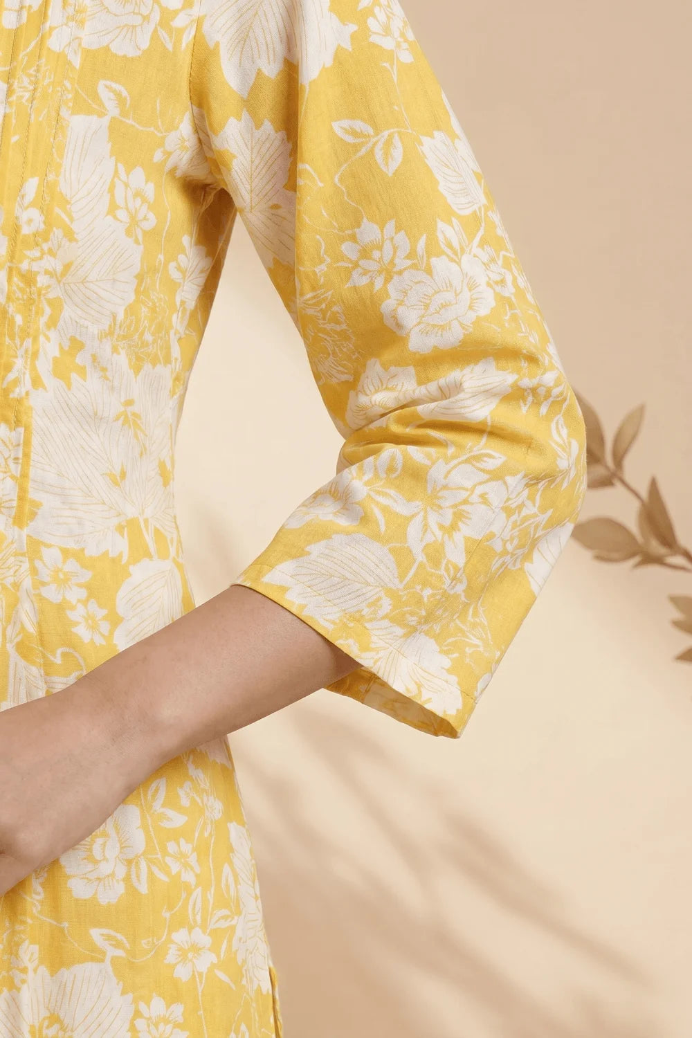 Sunhara Pintuck Bloom Cotton Kurta