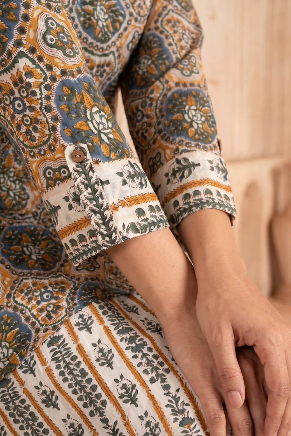 Neelambara Mosaic Mulmul Layered Dress