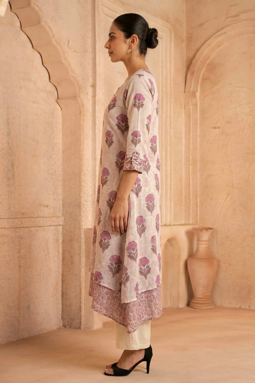 Rosabelle Whisper Mulmul Layered Dress