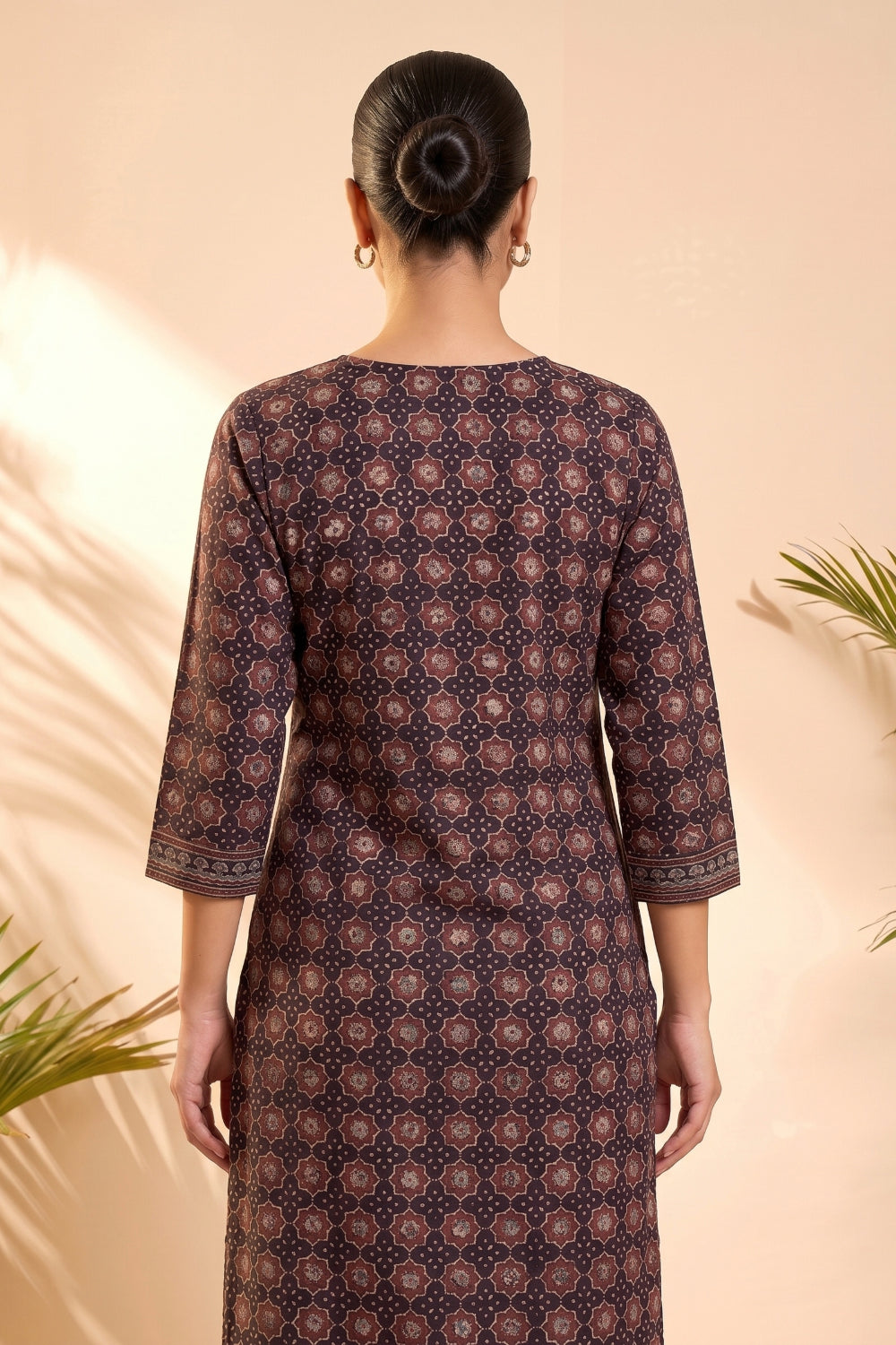 Noor-e-Siyah Hand Ajrakh Cotton Dobby Kurta