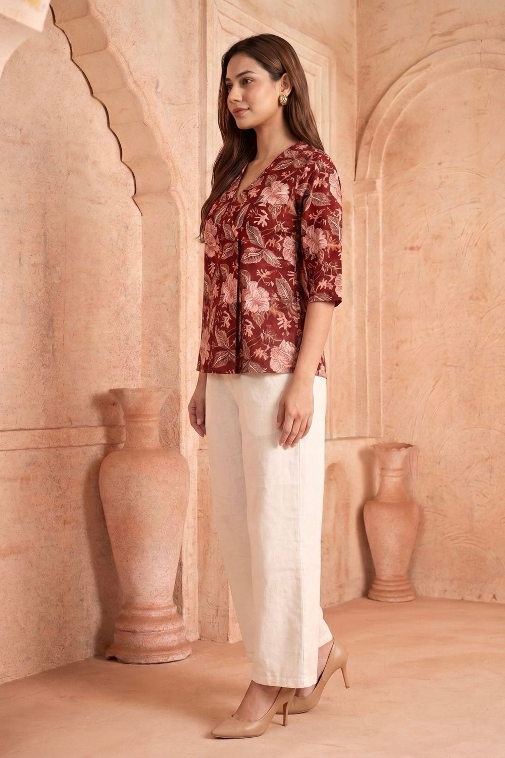 Mehraz Hand Block Printed Cotton Top