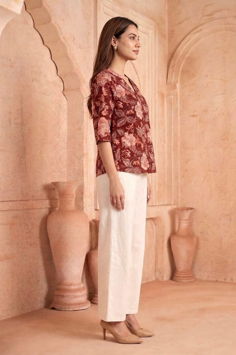Mehraz Hand Block Printed Cotton Top