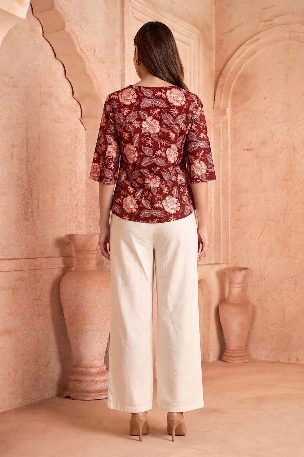 Mehraz Hand Block Printed Cotton Top