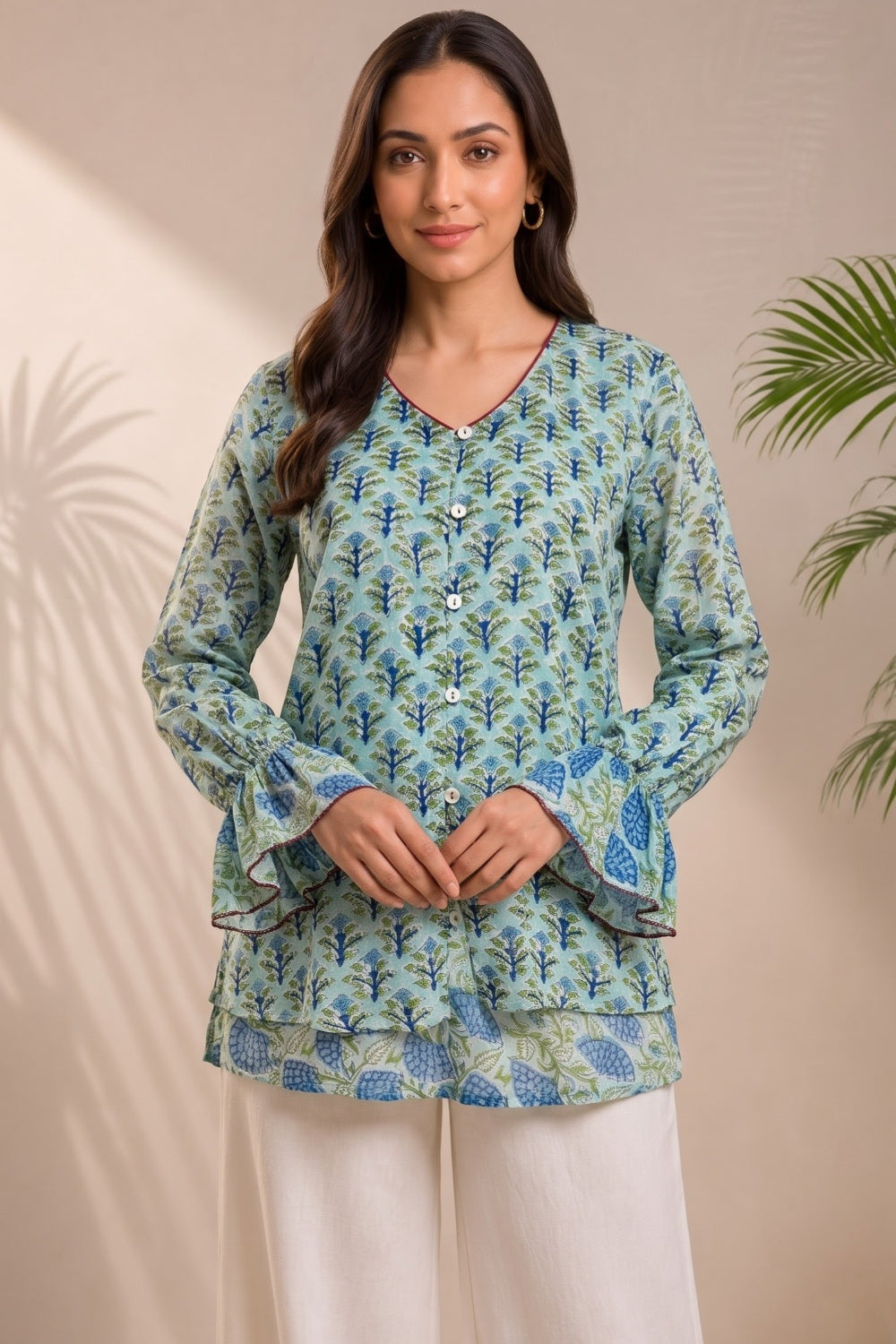 Neerja Mulmul Layered Top