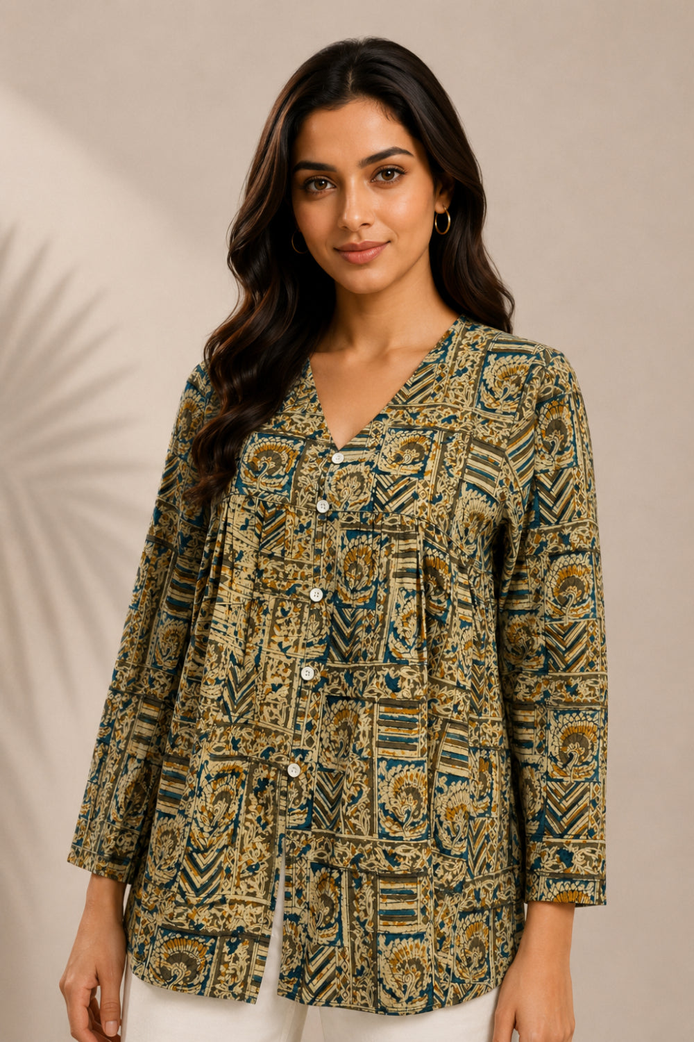 Vanraaj Hand Kalamkari Cotton Top