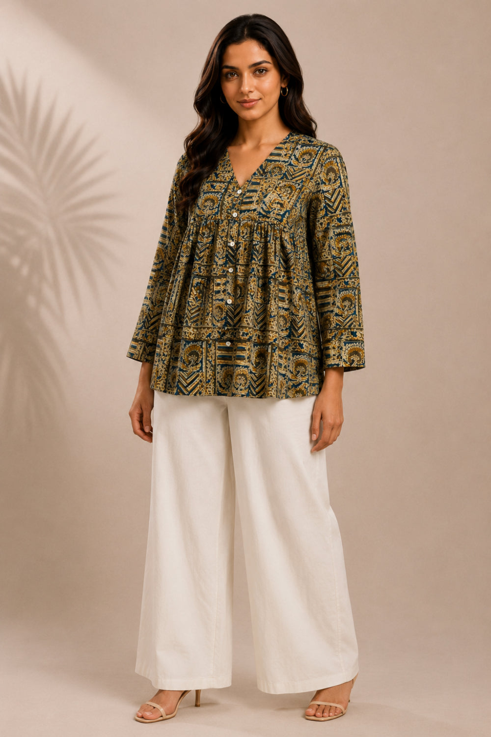 Vanraaj Hand Kalamkari Cotton Top