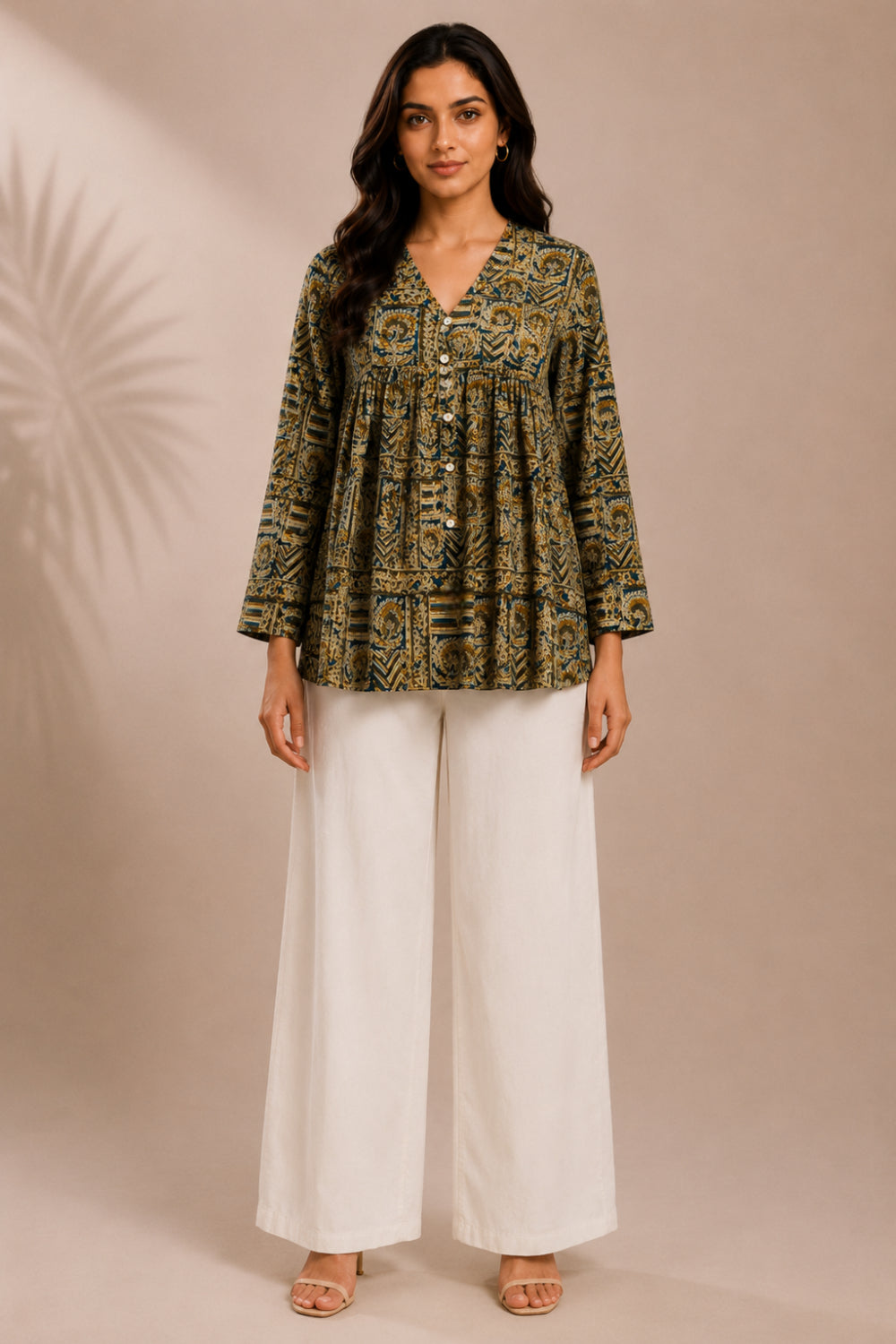 Vanraaj Hand Kalamkari Cotton Top