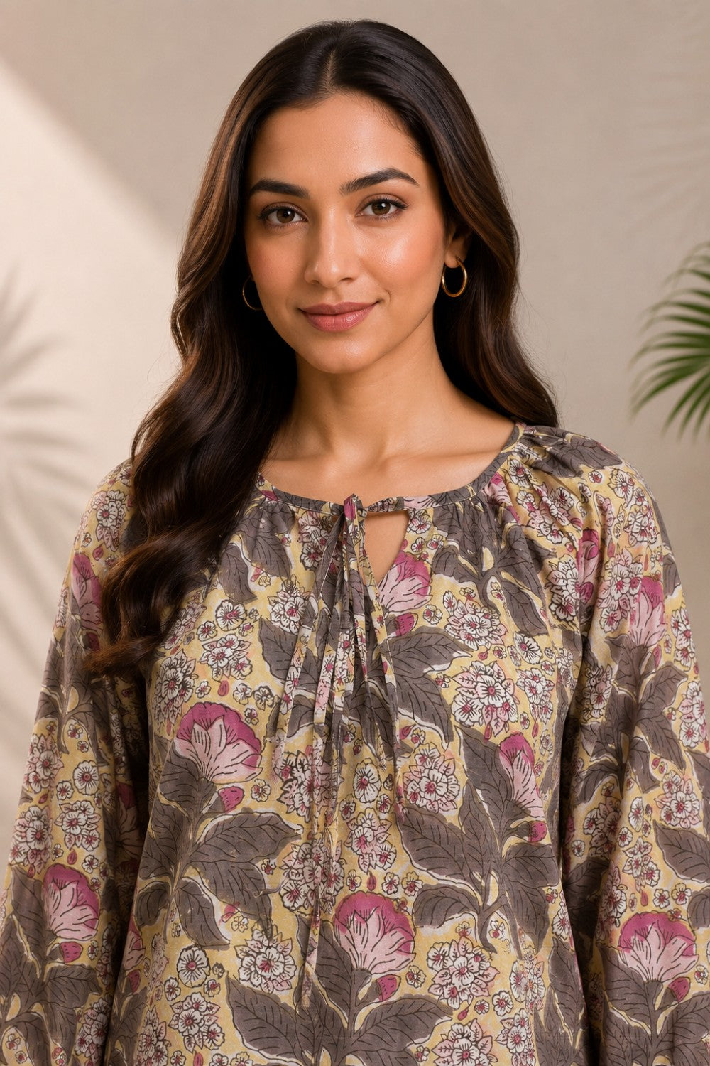 Gulnaar Hand Block Cotton Top