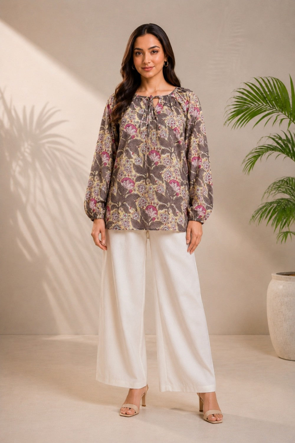 Gulnaar Hand Block Cotton Top
