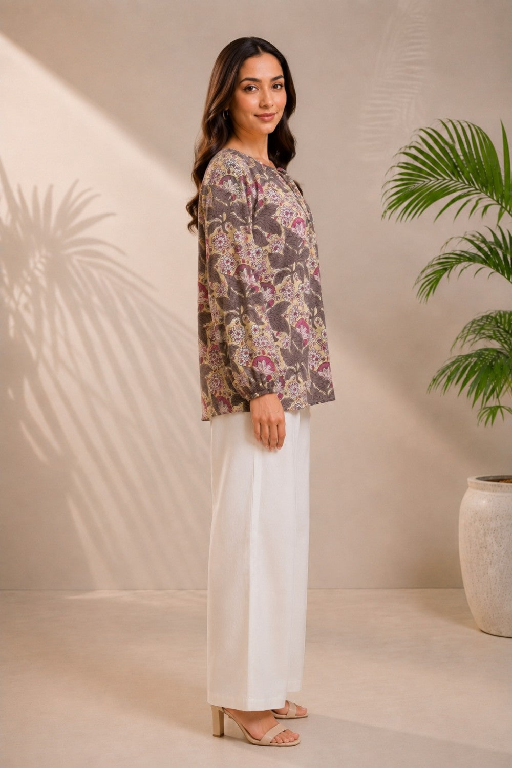 Gulnaar Hand Block Cotton Top