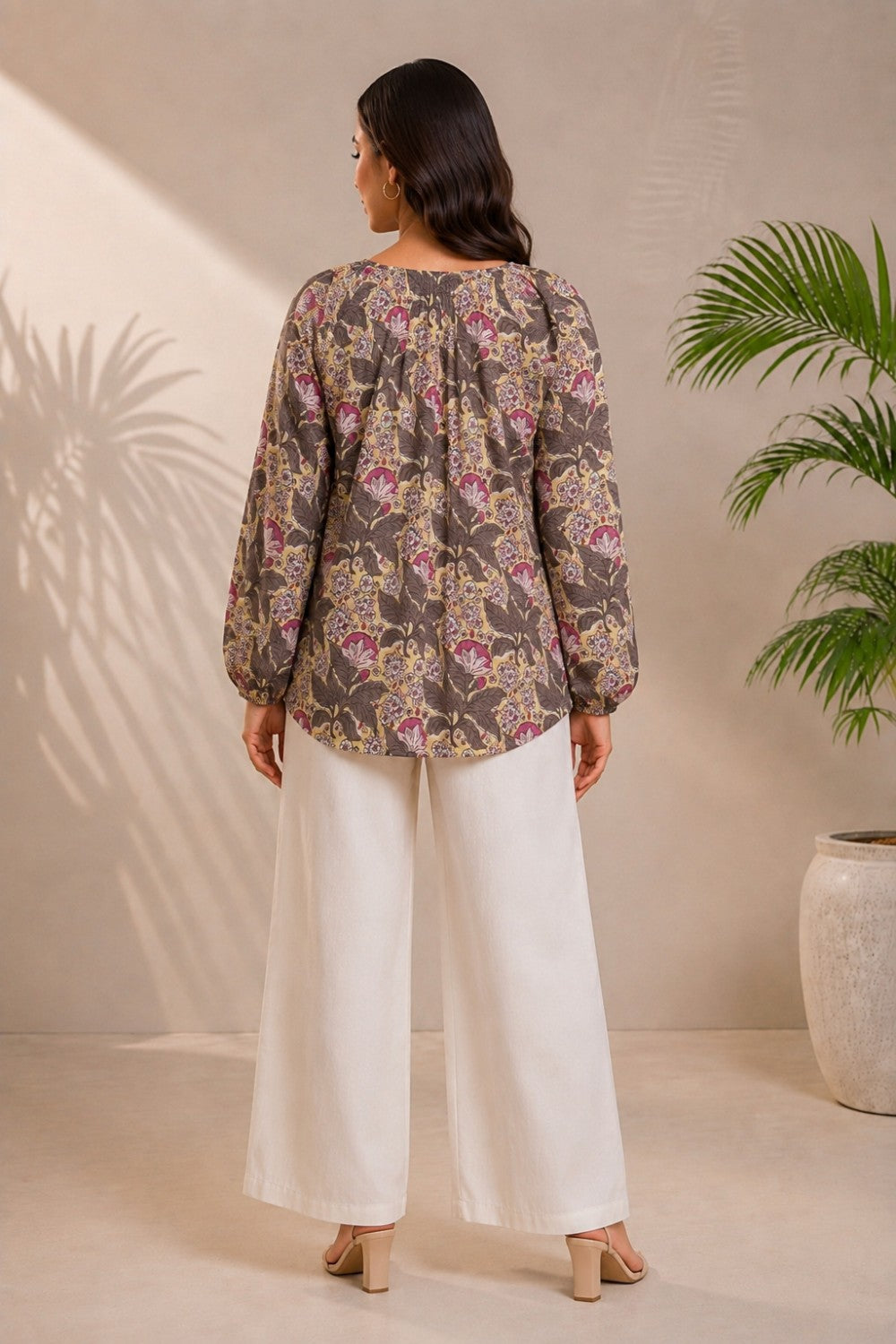 Gulnaar Hand Block Cotton Top