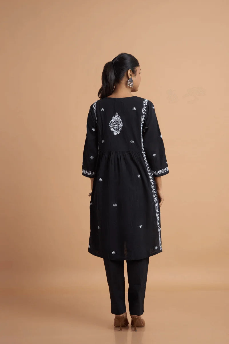 Noir Grace Hand Chikankari Cotton Kurti