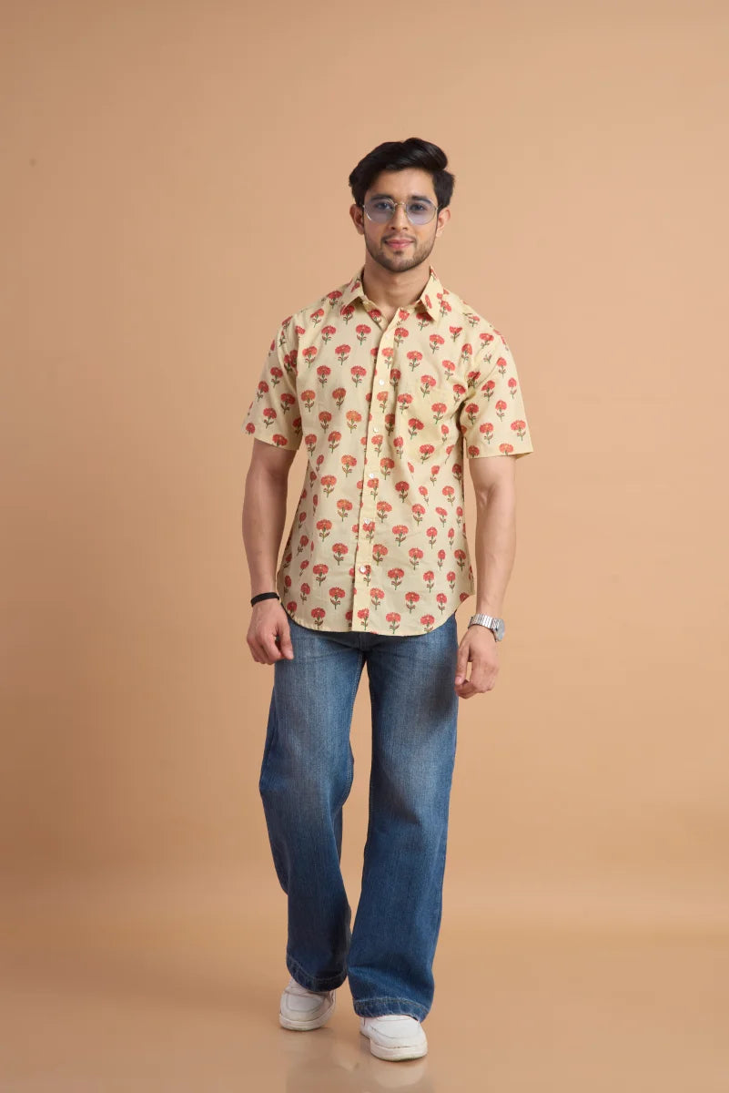 Handcrafted Block Print Cotton Shirt