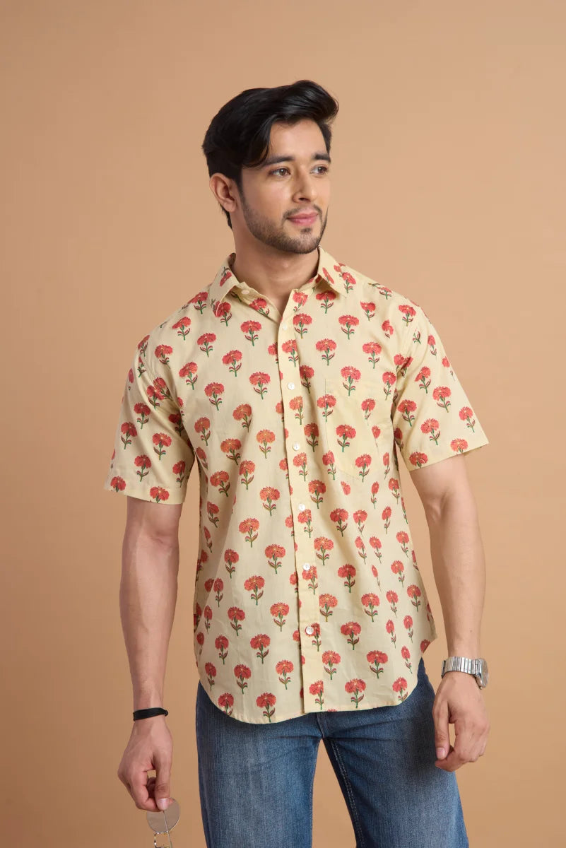 Handcrafted Block Print Cotton Shirt