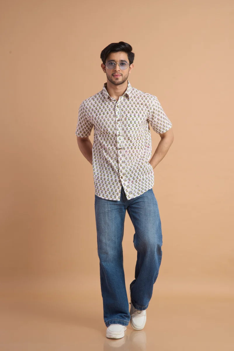 Handcrafted Block Print Cotton Shirt