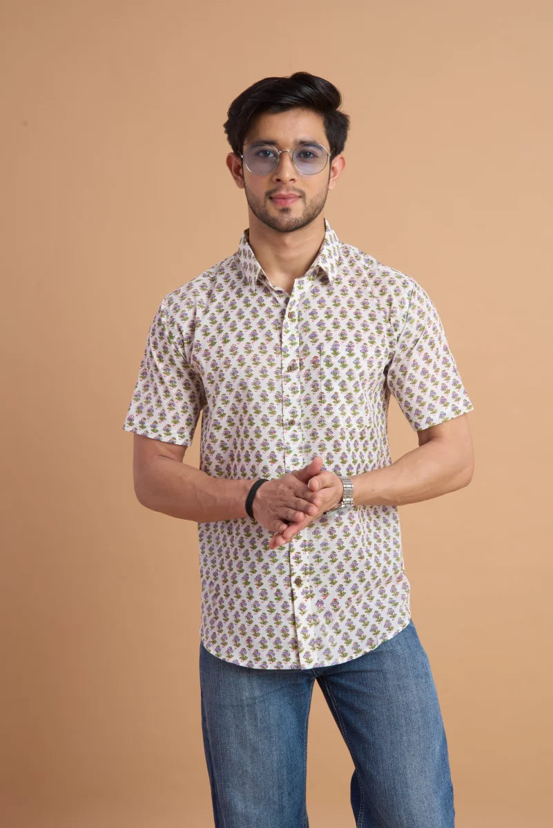 Handcrafted Block Print Cotton Shirt