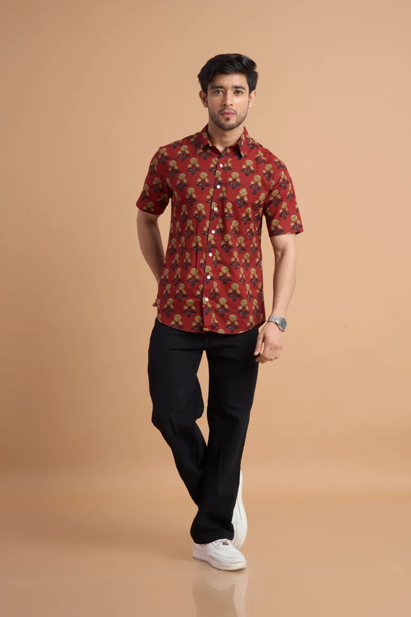 Handcrafted Block Print Cotton Shirt