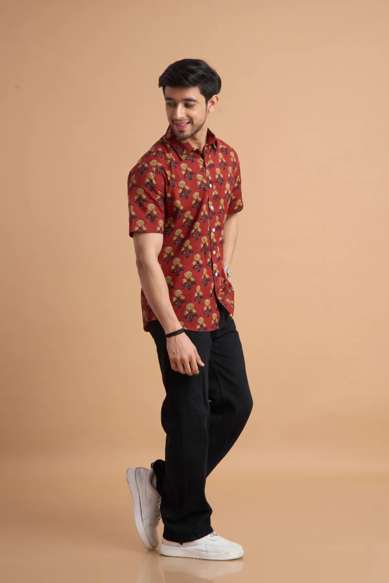 Handcrafted Block Print Cotton Shirt