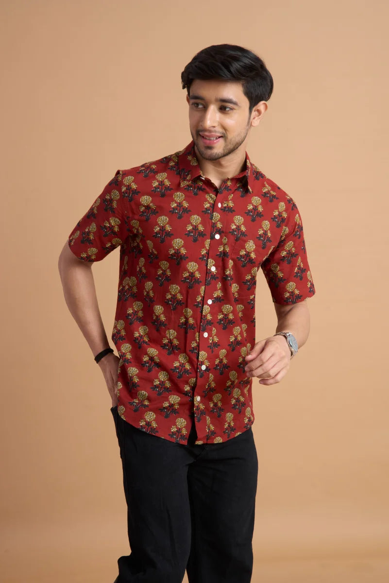 Handcrafted Block Print Cotton Shirt