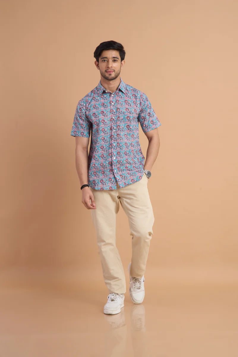 Handcrafted Block Print Cotton Shirt