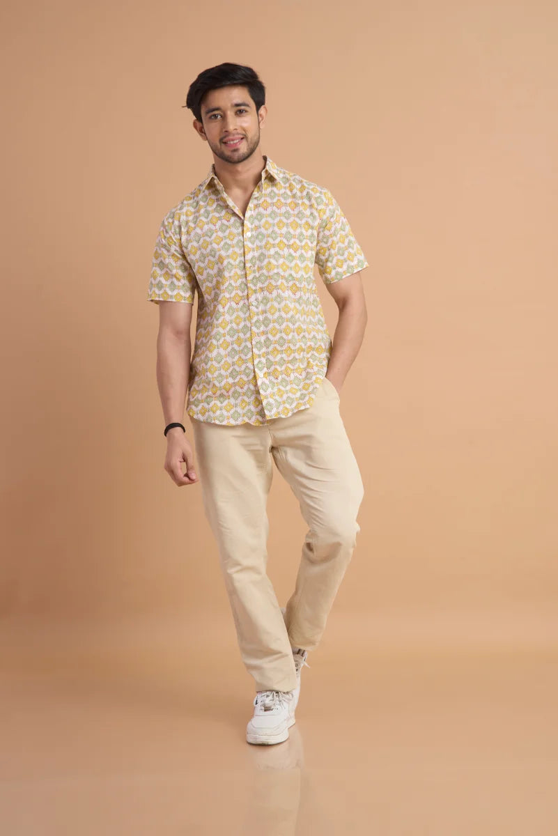 Handcrafted Block Print Cotton Shirt