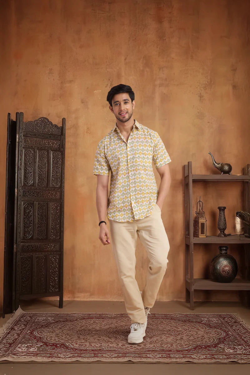 Handcrafted Block Print Cotton Shirt