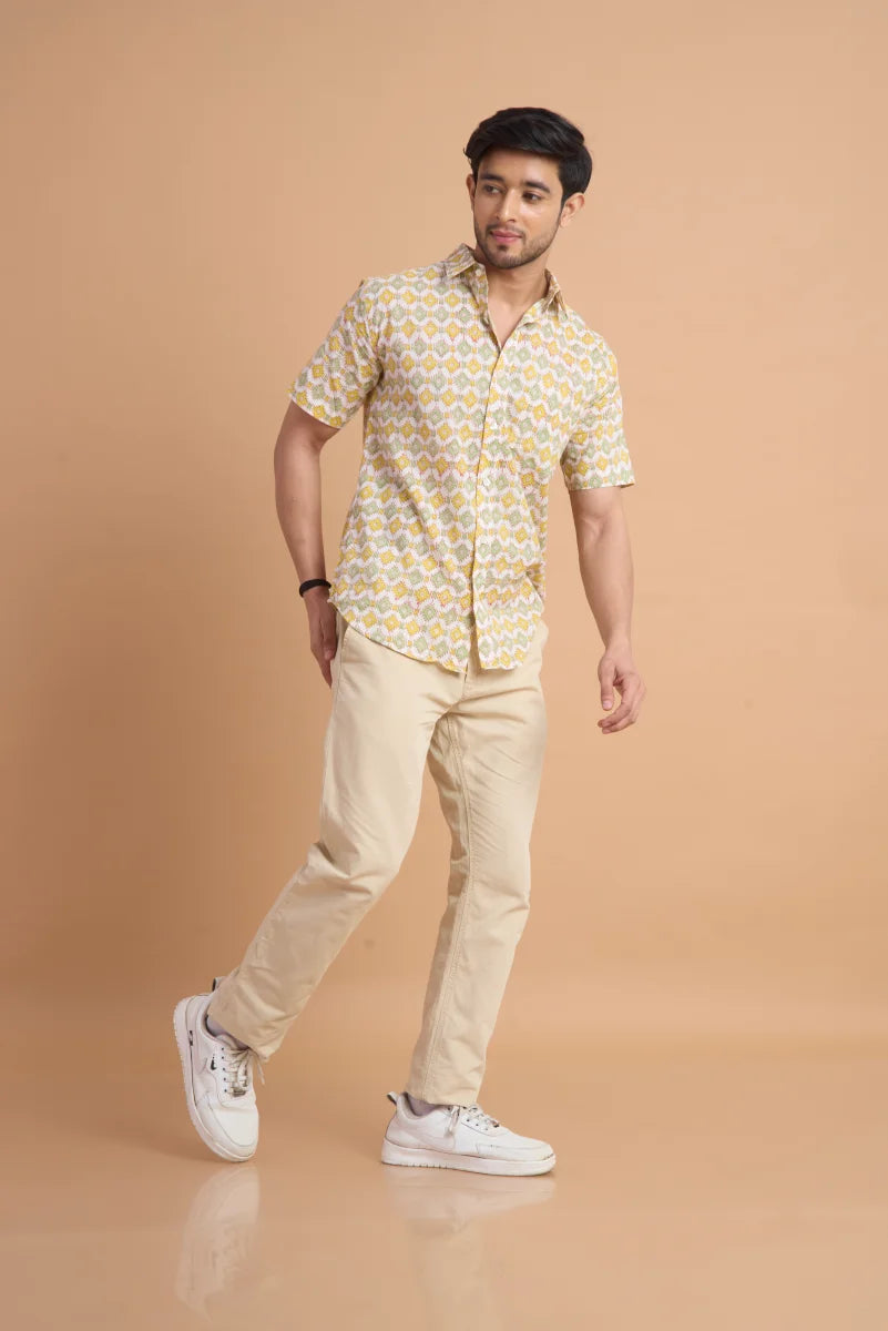 Handcrafted Block Print Cotton Shirt