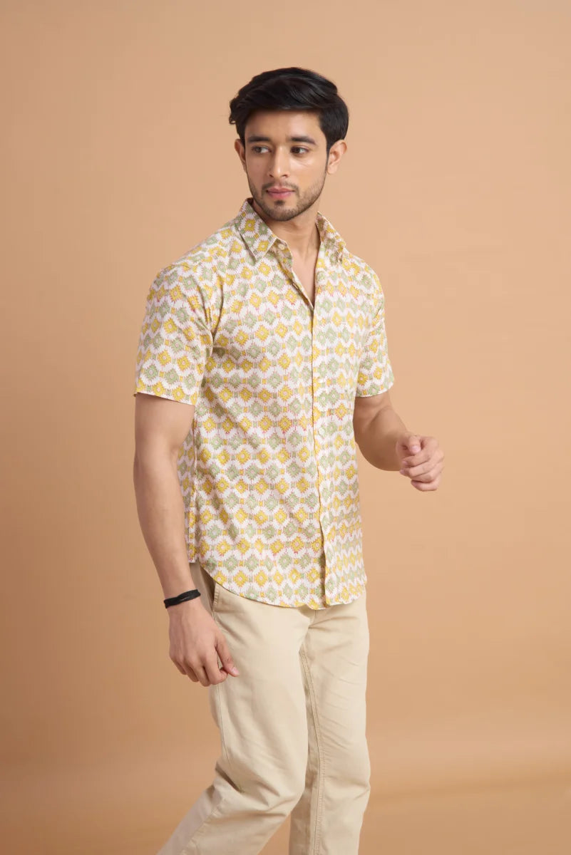 Handcrafted Block Print Cotton Shirt