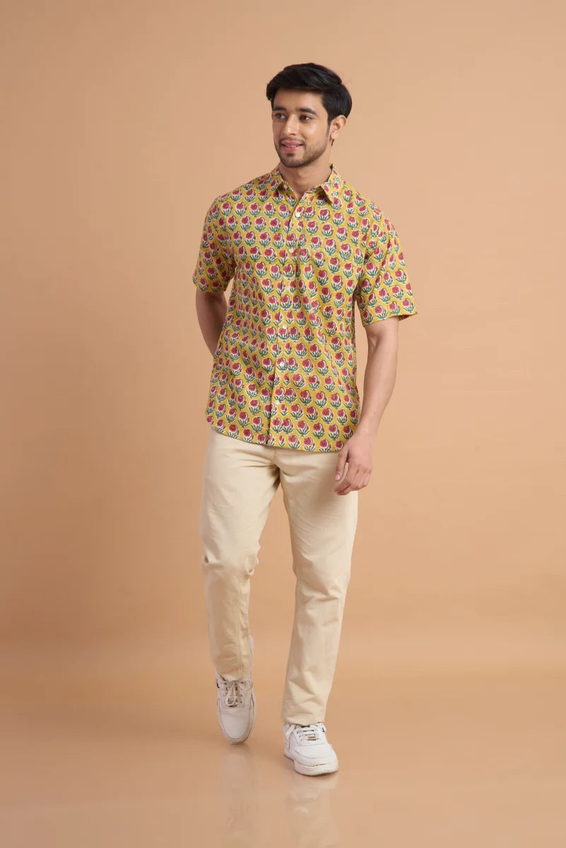 Handcrafted Block Print Cotton Shirt