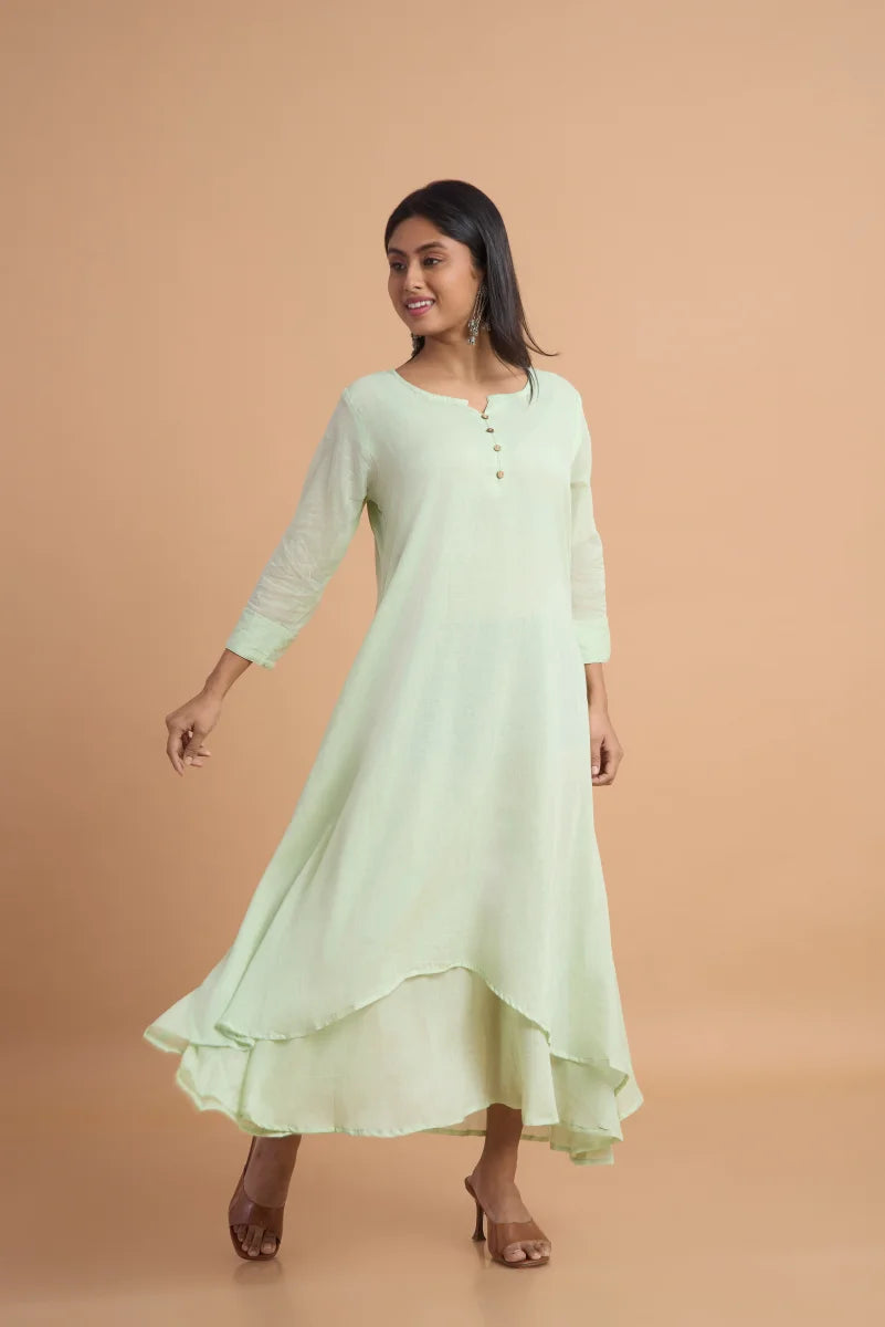 Pista Bloom Double-Layered Cotton Dress