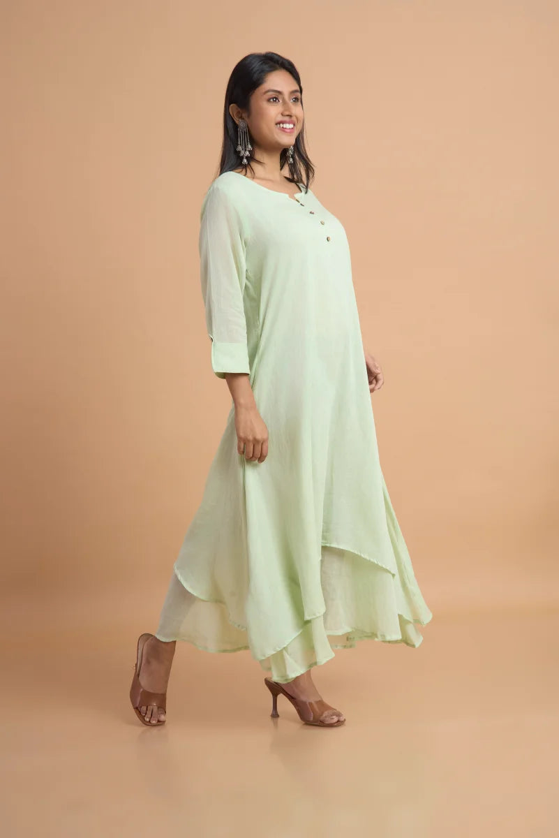 Pista Bloom Double-Layered Cotton Dress