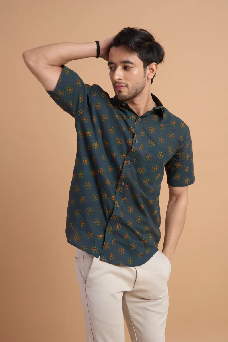 Handcrafted Block Print Cotton Shirt