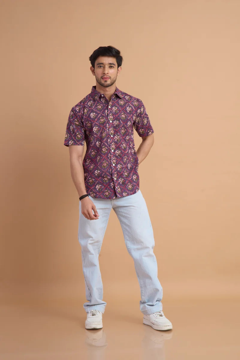Handcrafted Block Print Cotton Shirt