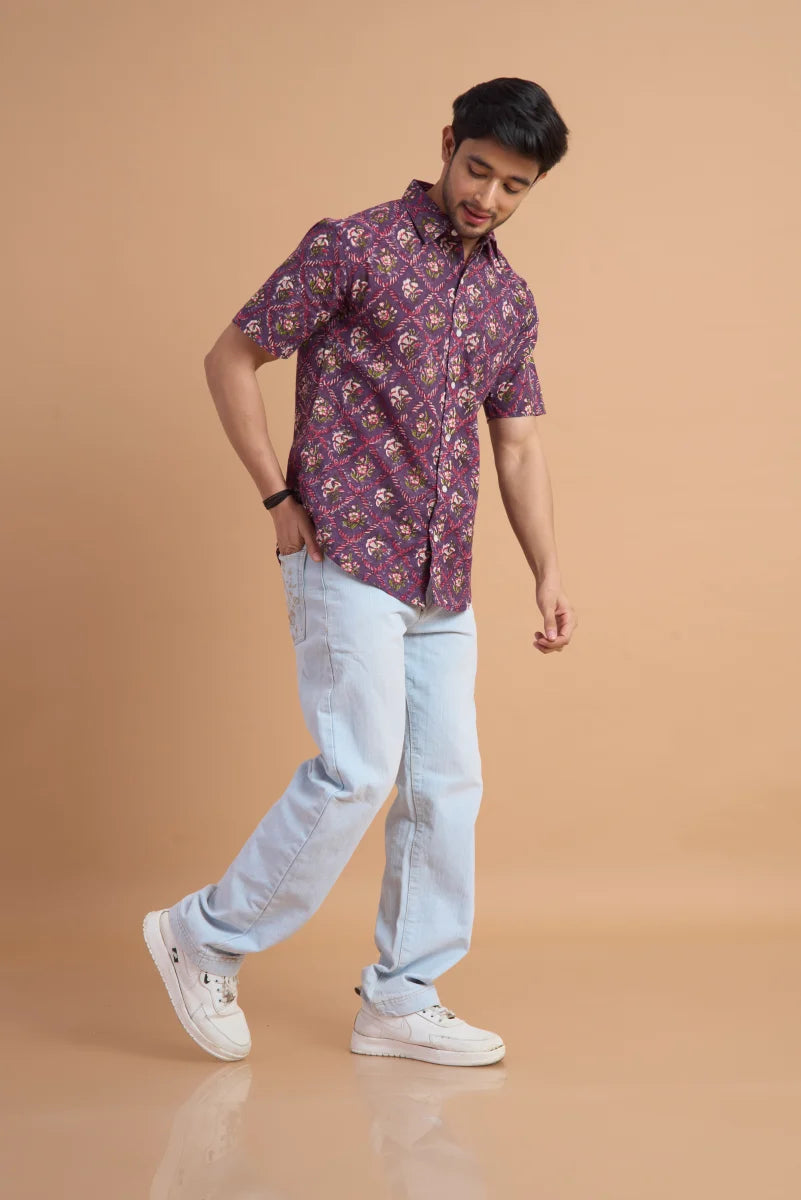 Handcrafted Block Print Cotton Shirt