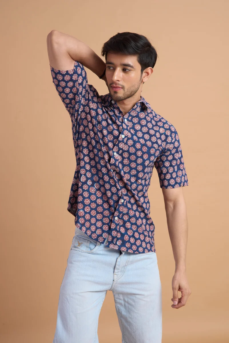 Handcrafted Block Print Cotton Shirt