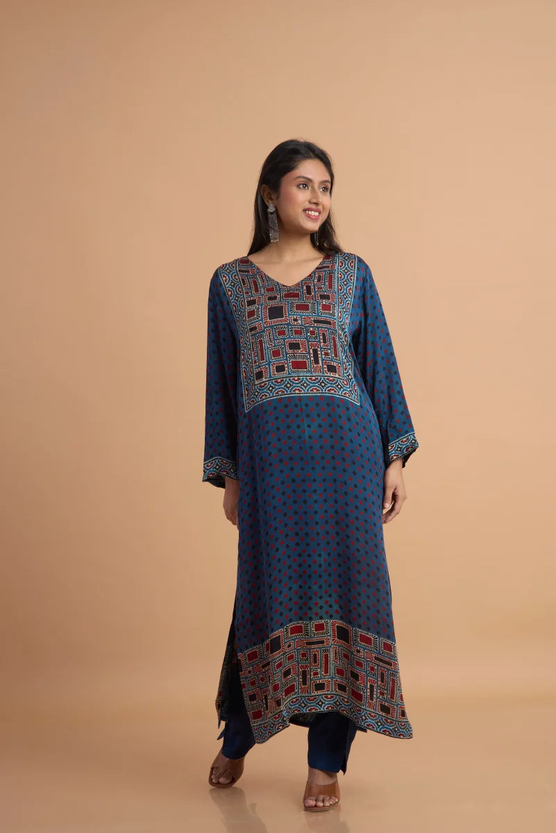 Indigo Heritage Hand Ajrakh Modal Pant Set