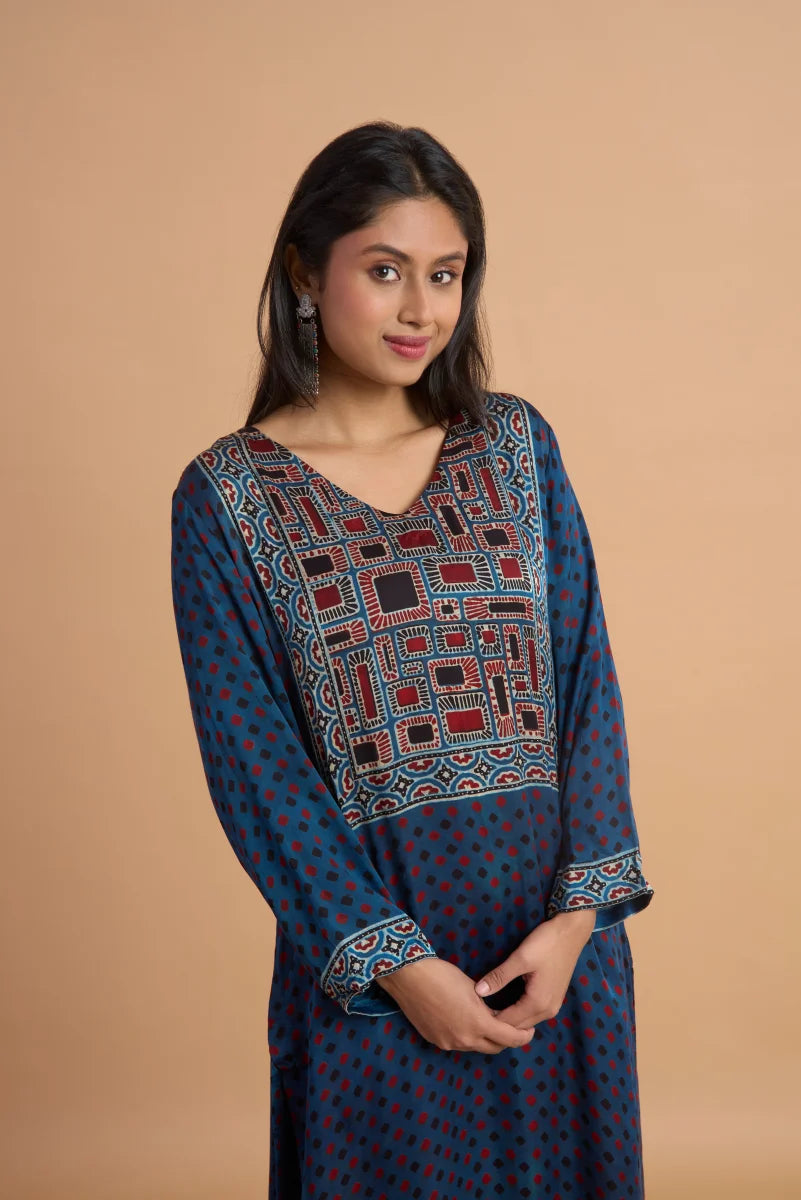 Indigo Heritage Hand Ajrakh Modal Pant Set