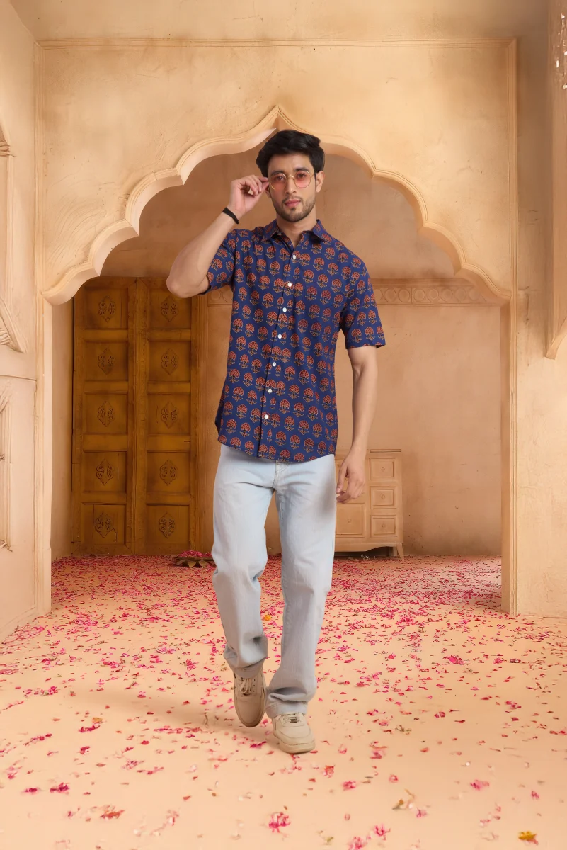 Handcrafted Block Print Cotton Shirt