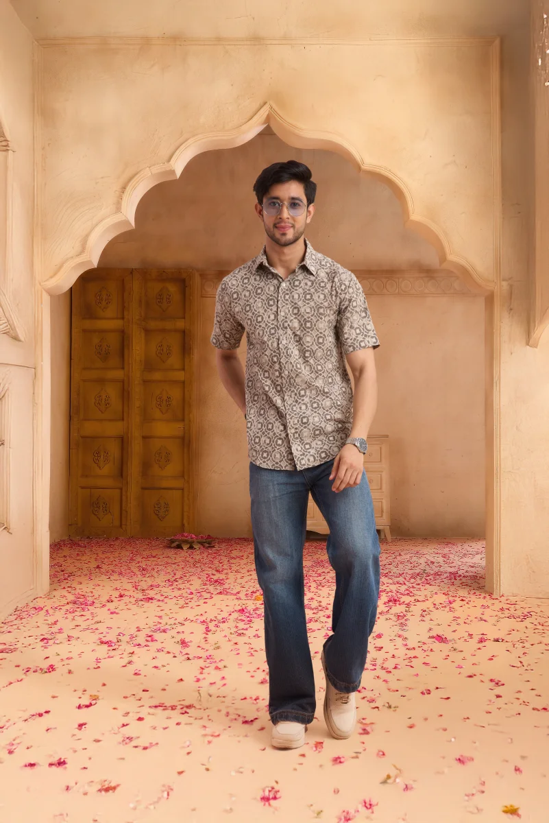 Handcrafted Block Print Cotton Shirt