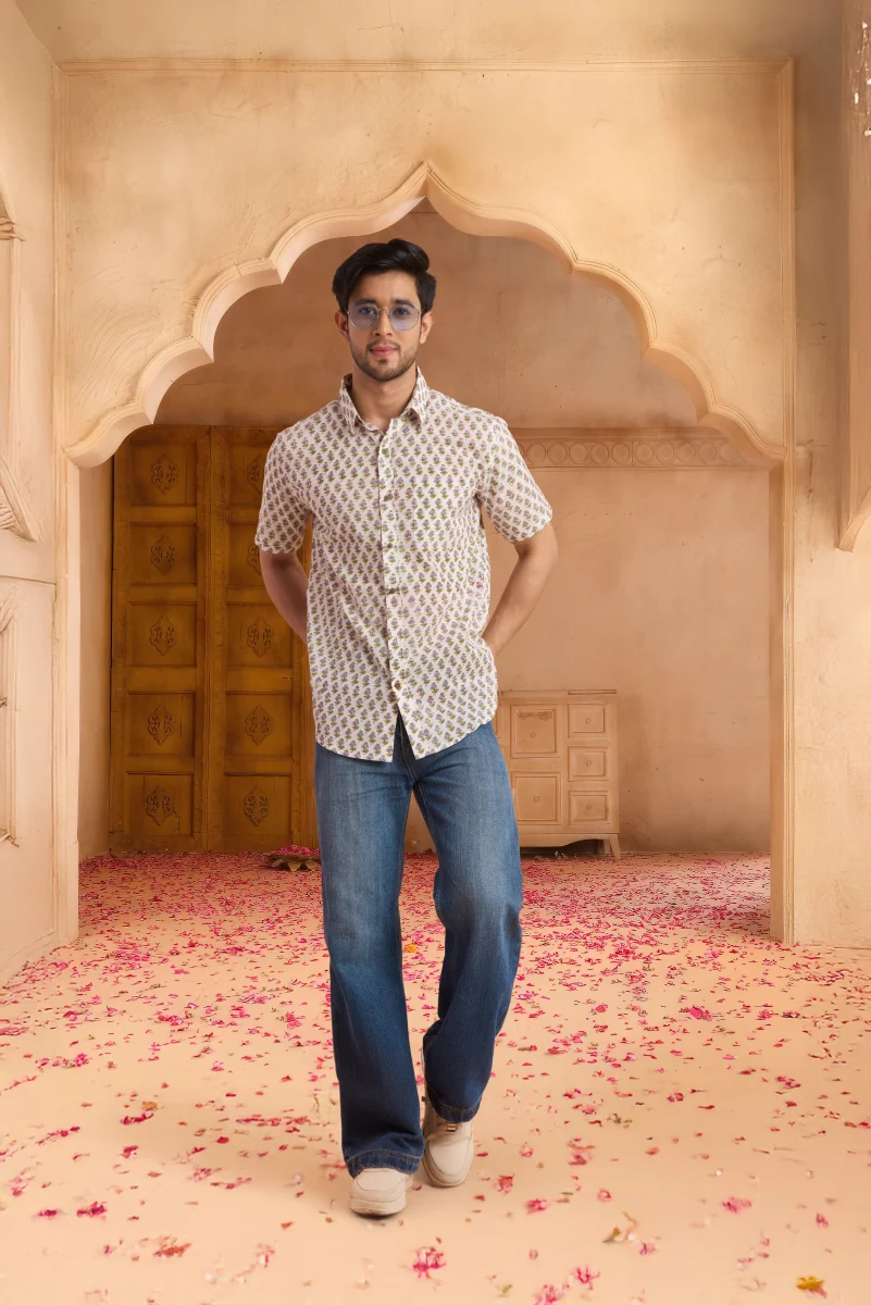Handcrafted Block Print Cotton Shirt