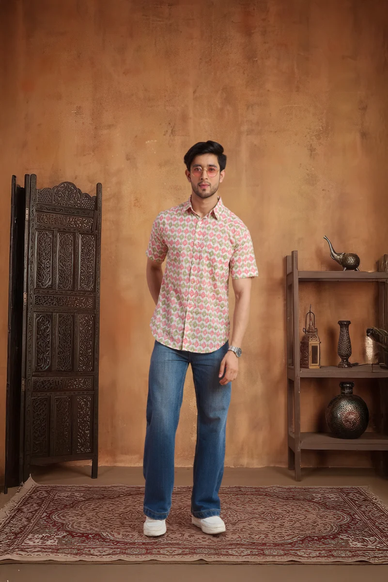 Handcrafted Block Print Cotton Shirt