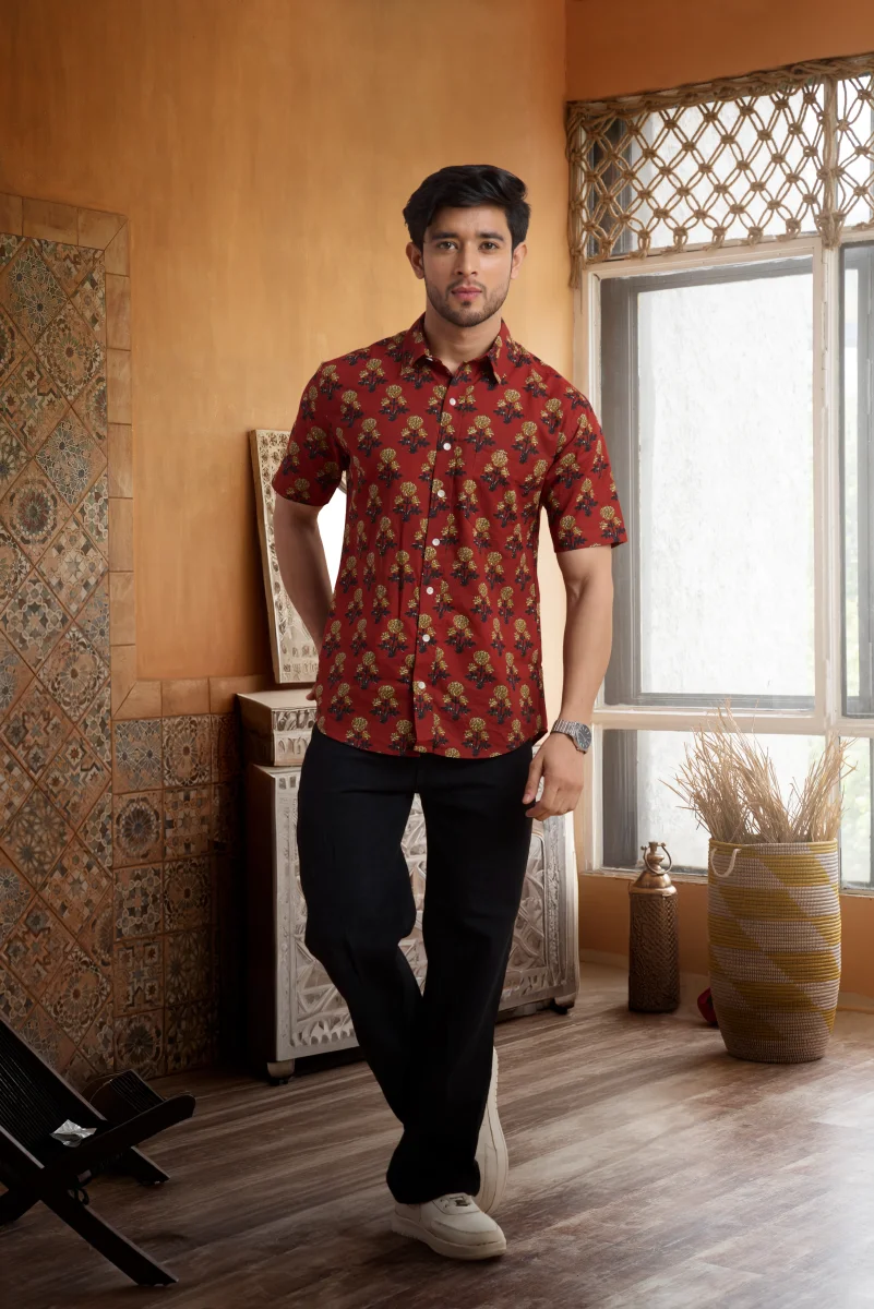 Handcrafted Block Print Cotton Shirt
