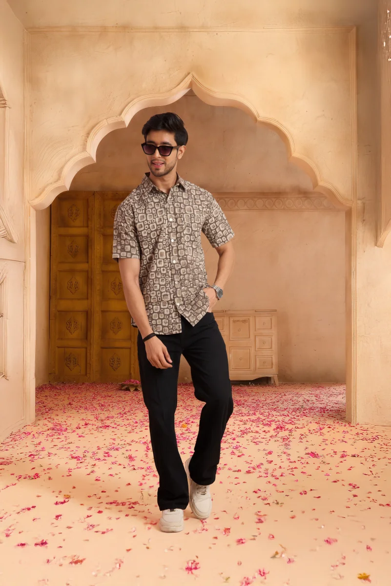 Handcrafted Block Print Cotton Shirt